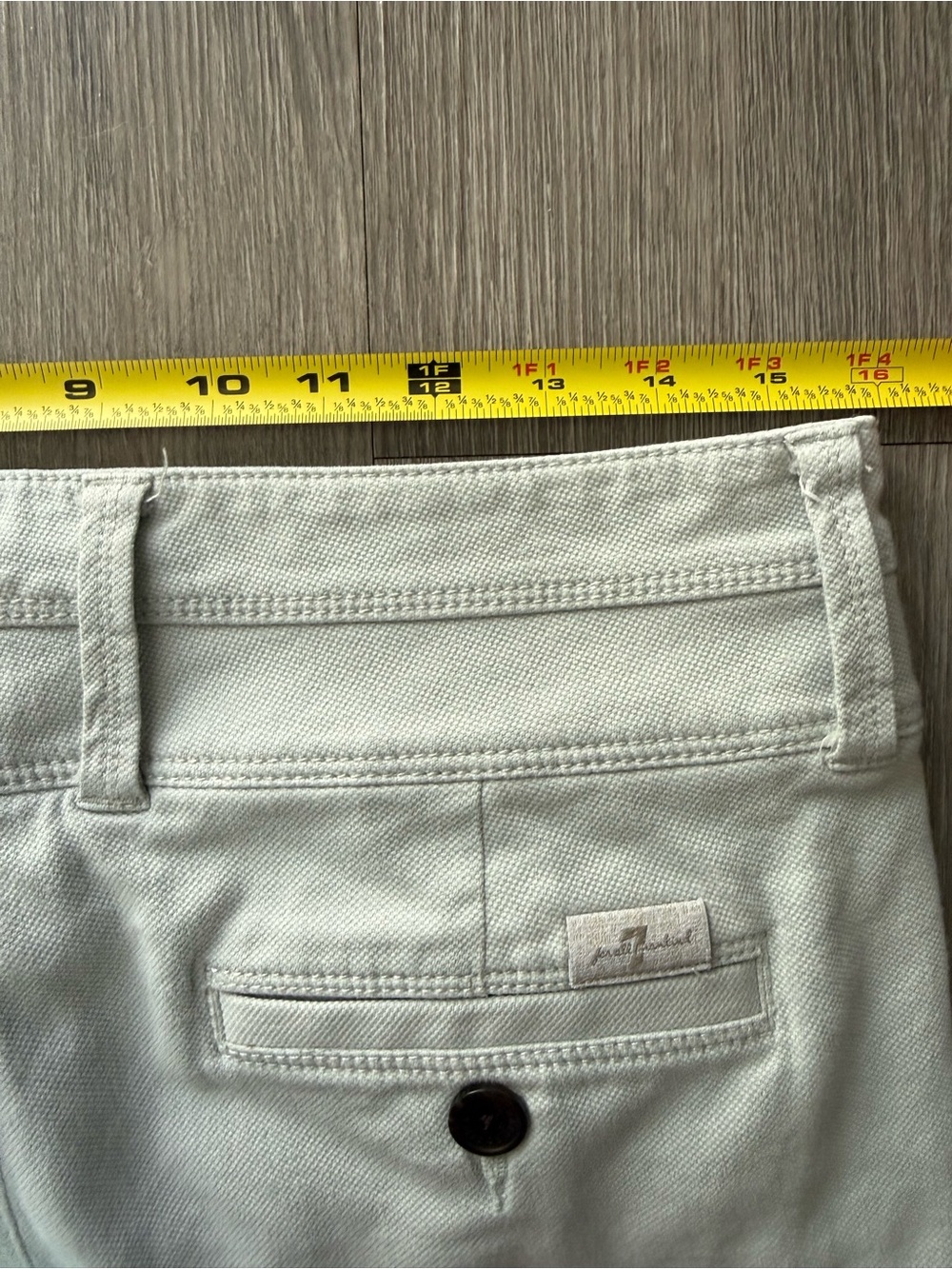 7 For All Mankind Light Gray Wide-Leg Flare Jeans Y2K - Picture 4 of 6